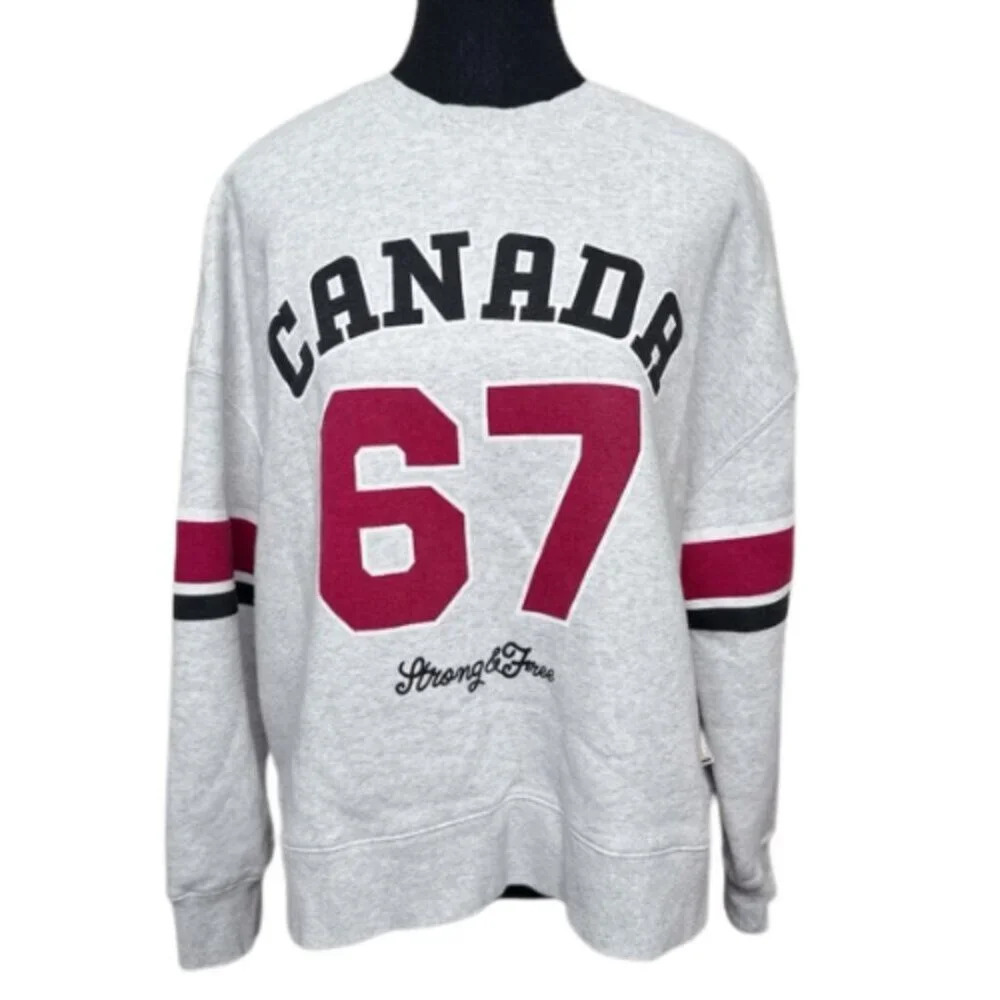 Hudson's Bay Womens Small Slogan Crew Neck Crew Sweatshirt